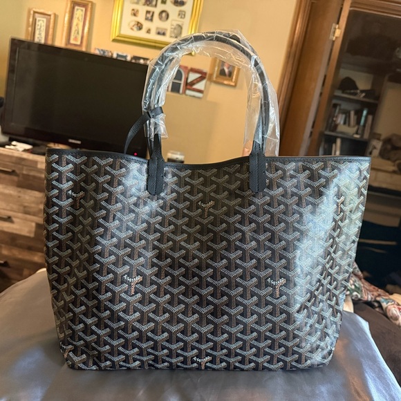 Goyard Black and Brown Patterned Tote - Picture 2 of 9